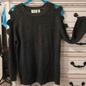 Charcoal Gray REV Sweater with Arm Cutouts